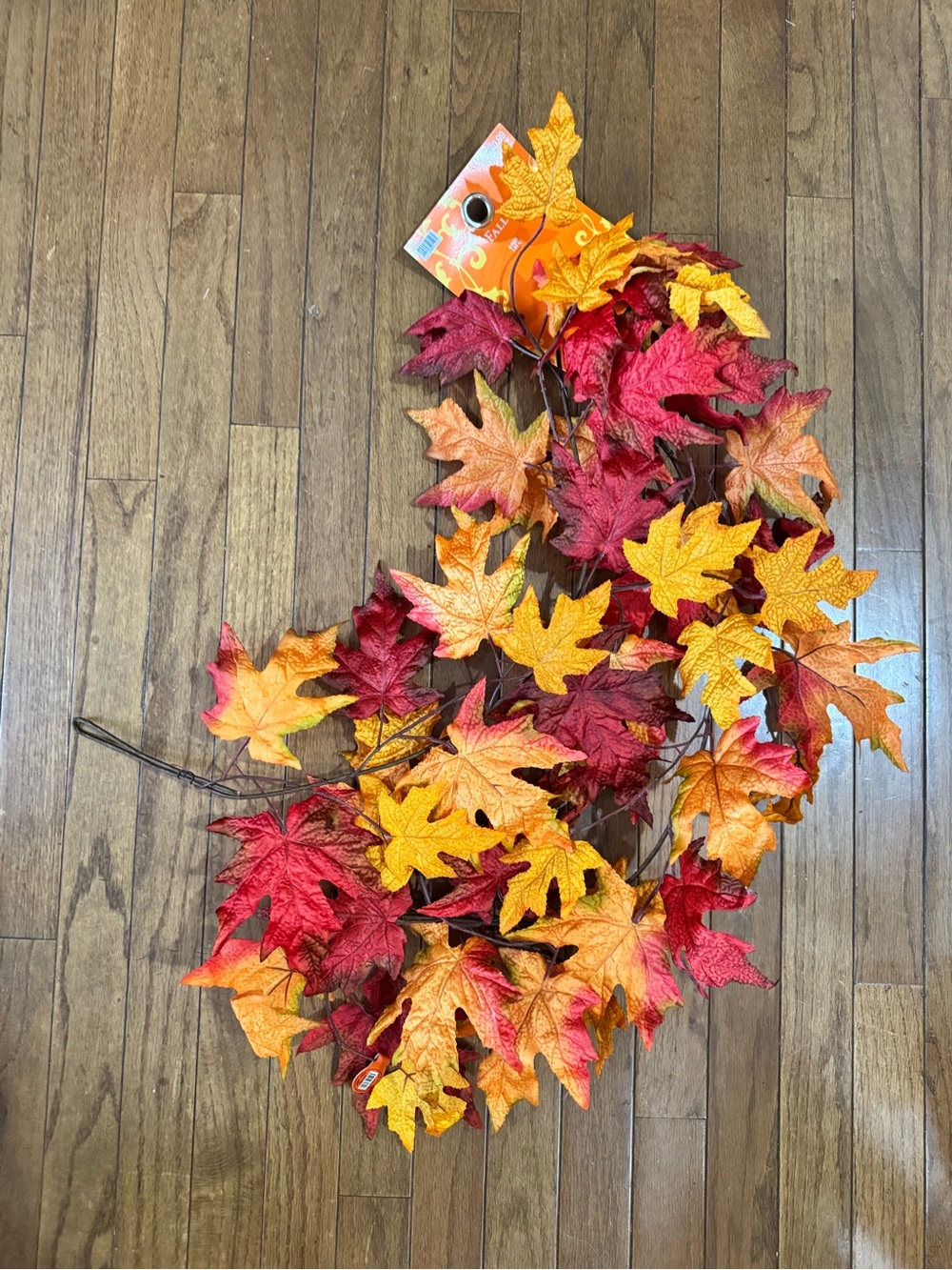 New Hobby Lobby Autumn Maple Leaf Garland - Red, Orange, Yellow
